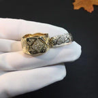 CRUSH RING 10MM GOLD DIAMOND