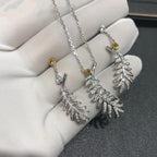 PLUME DE SILVER DIAMOND NECKLACE