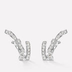 RUBAN SILVER EARRINGS DIAMOND