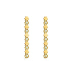 BEE LOVE GOLD DIAMOND LONG EARRINGS