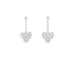 JOSEPHINE DROP SILVER DIAMOND EARRINGS