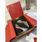 CL Follies Strass Pumps 100mm Glitter Silver
