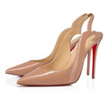 CL Hot Chick Sling 100 Mm Sling Back Pumps Patent Leather Blush