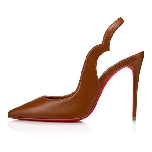 CL Hot Chick Sling Pumps 100mm Nappa Leather Nude 4