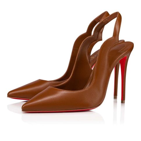 CL Hot Chick Sling Pumps 100mm Nappa Leather Nude 4