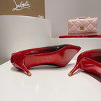 CL Kate Pumps 60mm Patent Leather Black Red