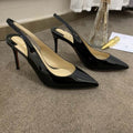 CL Kate Sling Pumps 80mm Patent Leather Black