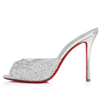 CL Me Dolly Strass Pumps 100 mm Suede Strass Embellished Silver