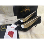 CL Pigalle Spikes Pumps 85mm Patent Leather Black