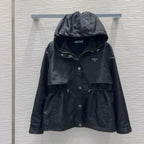 Prada 2025 jacket Black and Red Burgundy Polyester