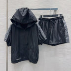 CD 25 Suit Black White Polyester