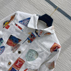 LV 25 Unique Logo Set Jacket Multicolor Cotton