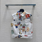 LV 25 Unique Logo Set Vest Multicolor Cotton