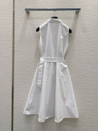 CD 25 Vest Dress Black and White Cotton