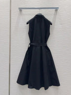 CD 25 Vest Dress Black and White Cotton