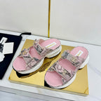 CC 25 Mules Sandals Mutilcolor Pearlescent Sheepskin 312947