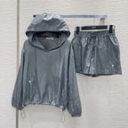 CD 25 Sun Protection Suit Gray and White Polyester