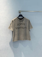 LV Slit T- shirt Brown Grey Cotton
