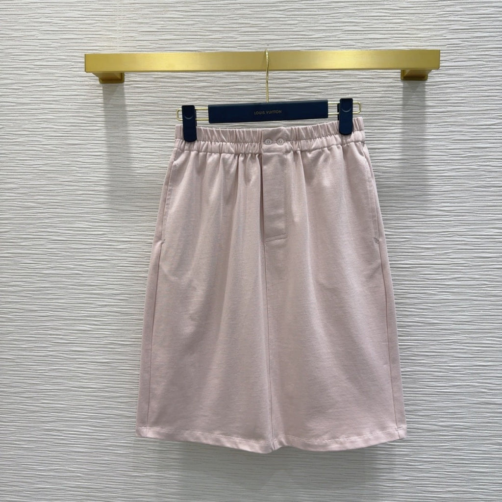 LV 25 Versatile T-shirt Set Pink Cotton