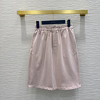 LV 25 Versatile T-shirt Set Pink Cotton