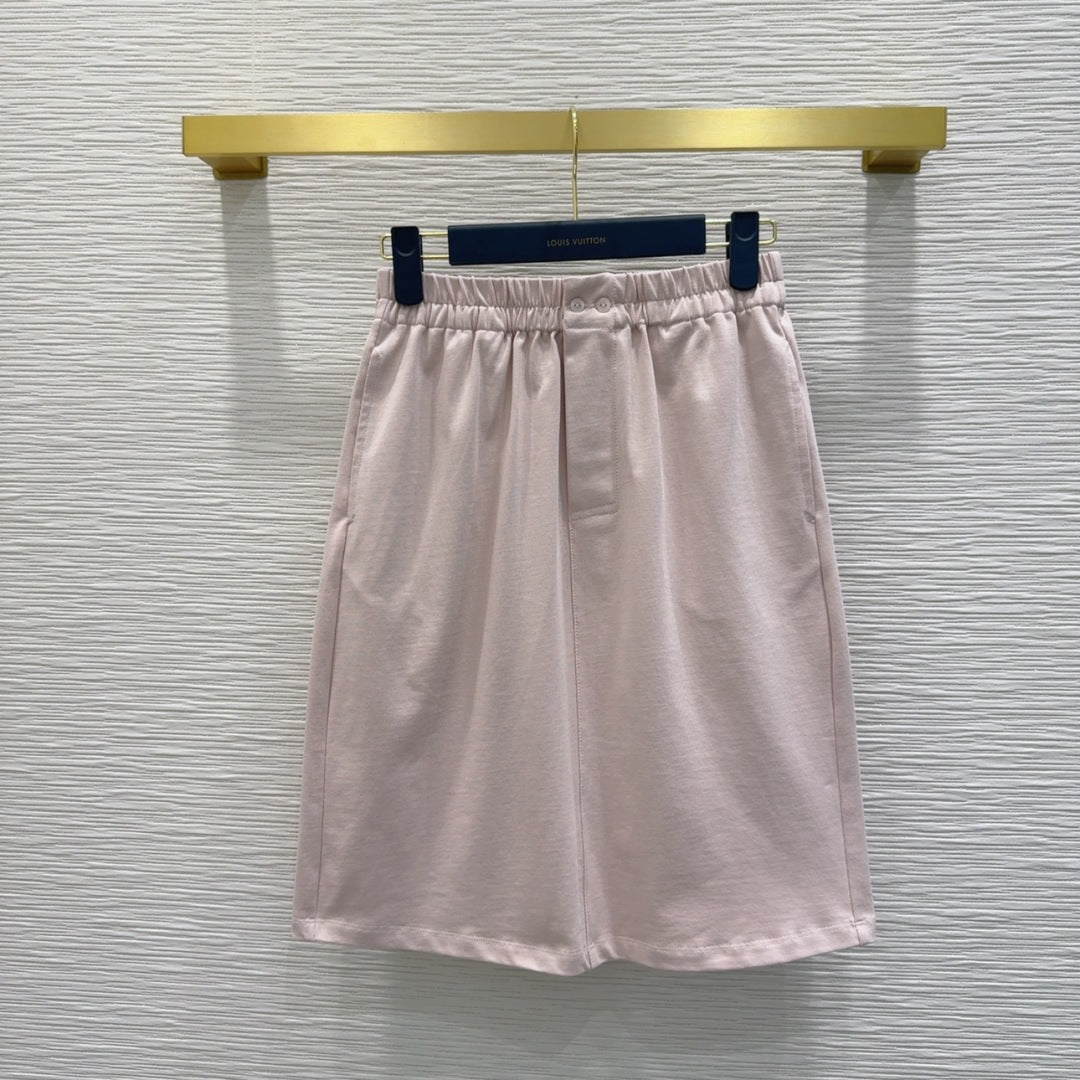 LV 25 Versatile T-shirt Set Pink Cotton