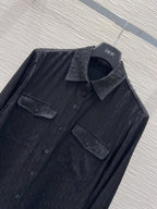 CD 25 Monogram Suit Black Silk Cotton