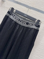 CD 25 Monogram Suit Black Silk Cotton