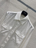 CD 25 Monogram Suit White Silk Cotton