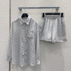 CD 25 Monogram Suit White mix Gray Polyester