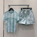 CD 25 Short Sleeve Clothing Set Ligth Blue Polyester