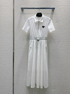 Prada 2025 Shirt Dress Black and White Cotton