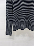 Chanel 2026 Striped Turtleneck Long Sleeve Sweater Wool