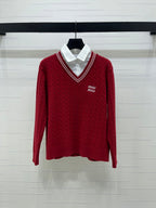 Miumiu 2026 Two-Piece Knit Long-Sleeve Sweater Wool 355489