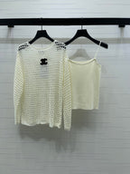 Chanel 2026 Two-piece Layered Knit Long-sleeved Set Wool