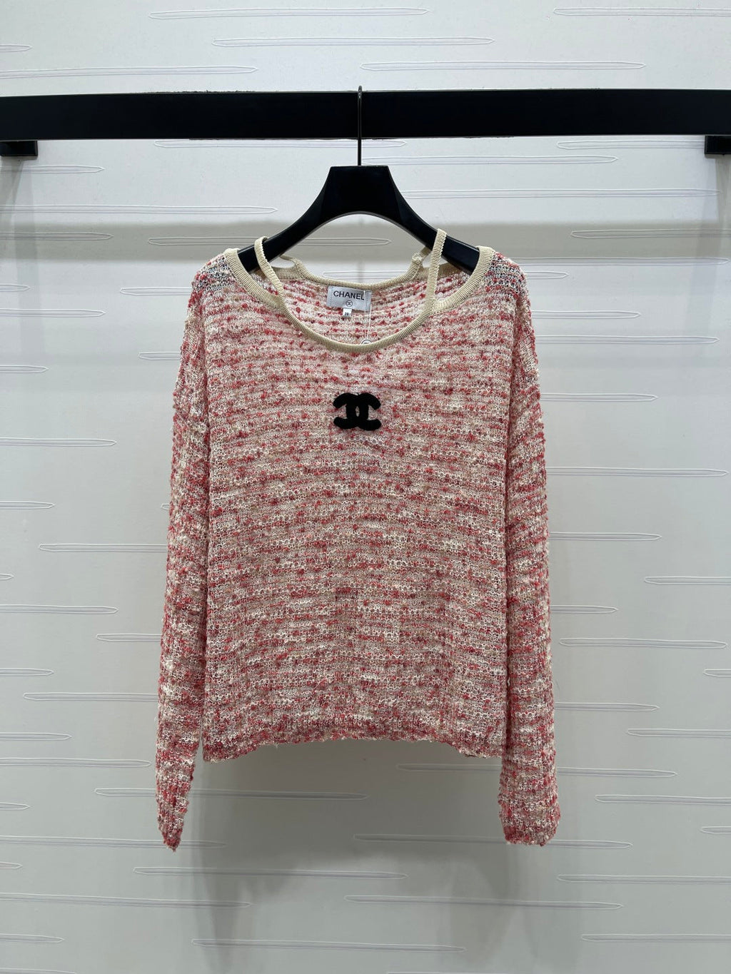 Chanel 2026  Off-the-shoulder Knit Long-sleeved Top Wool Cashmere