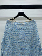 Chanel 2026  Off-the-shoulder Knit Long-sleeved Top Wool Cashmere