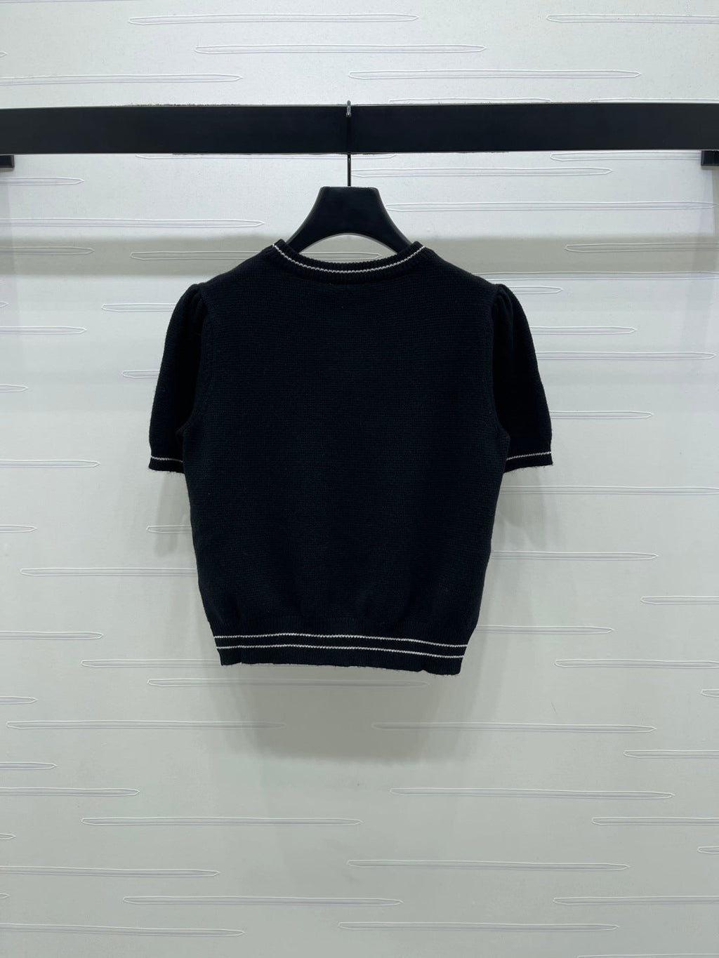 Dior 2026 Bow with Logo Short-Sleeve T-Shirt Wool