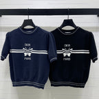 Dior 2026 Bow with Logo Short-Sleeve T-Shirt Wool