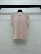 Miumiu 2026 Crew Neck Sheer Knit Short-sleeved Top Wool 352770