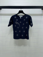 Dior 2026 Firework Neck Knit Short-Sleeve Top Wool 352601