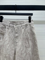 Miumiu 2026 Straight Leg Jeans Beige and Pink Cotton 352472