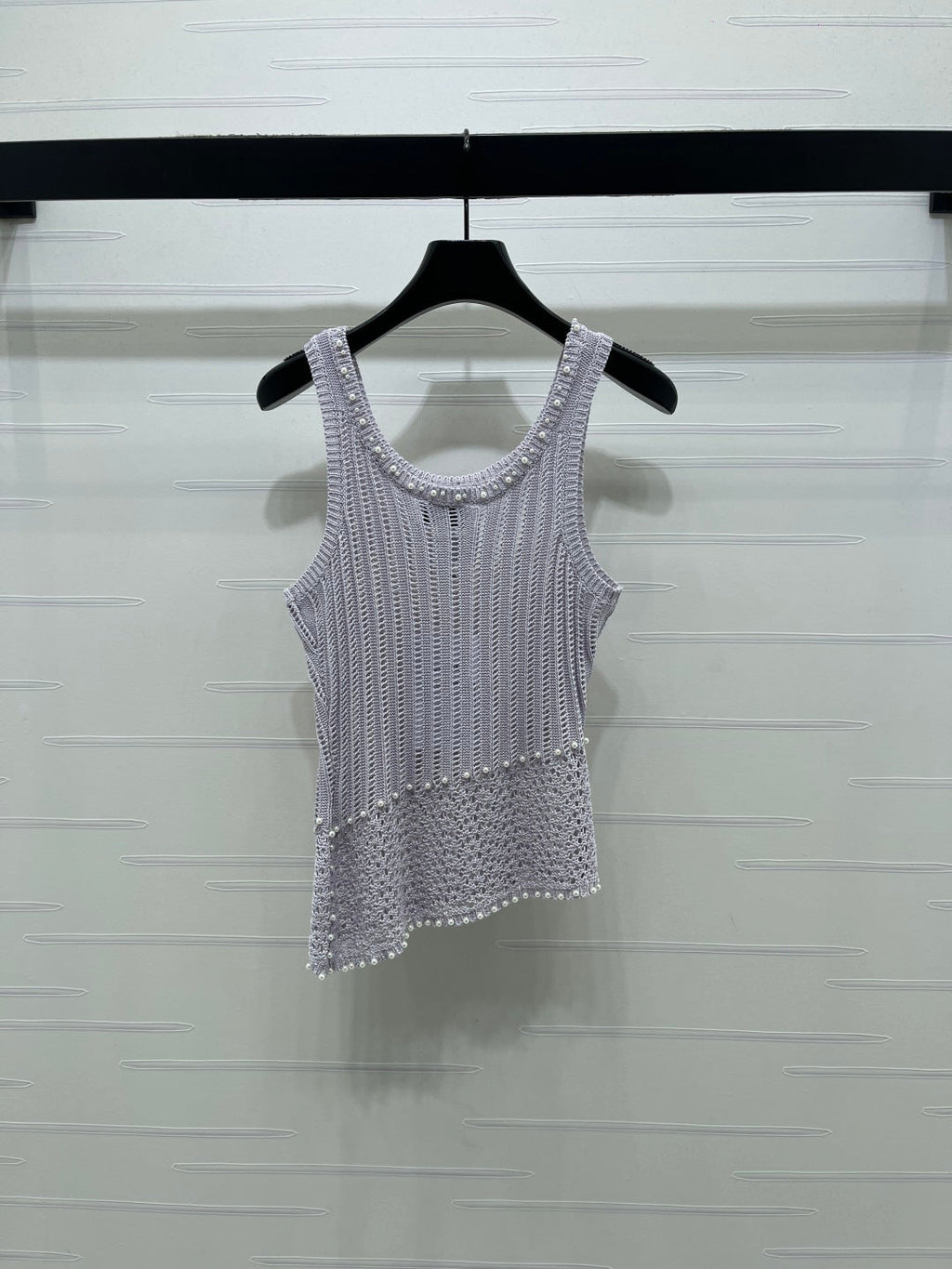 Chanel 2026 Vest Purple and White Wool 704599