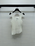 Chanel 2026 Vest Purple and White Wool 704599