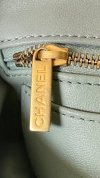 CC 25 classic flap bag 20 mini gold ball soft pastel green calfskin