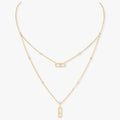 MOVE UNO 2 ROW DIAMOND NECKLACE