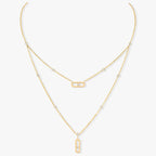 MOVE UNO 2 ROW DIAMOND NECKLACE
