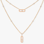 MOVE UNO 2 RANGS PAVED NECKLACE