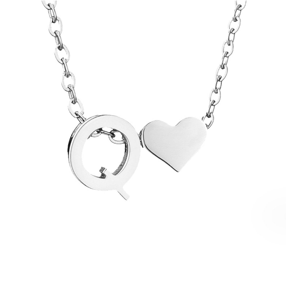 Forever Love & Letter Silver Necklace - Beautiful Earth Boutique