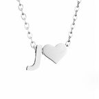 Forever Love & Letter Silver Necklace - Beautiful Earth Boutique