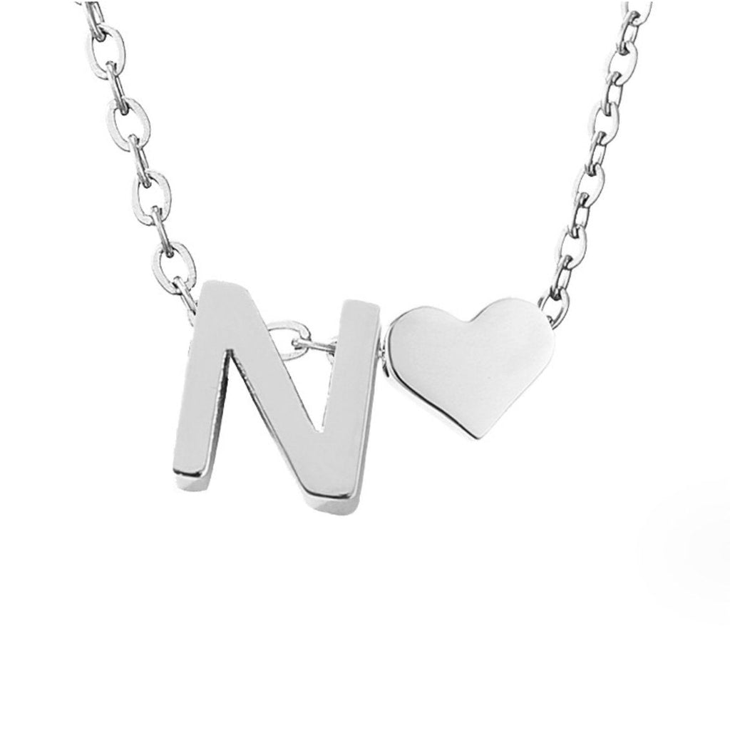 Forever Love & Letter Silver Necklace - Beautiful Earth Boutique